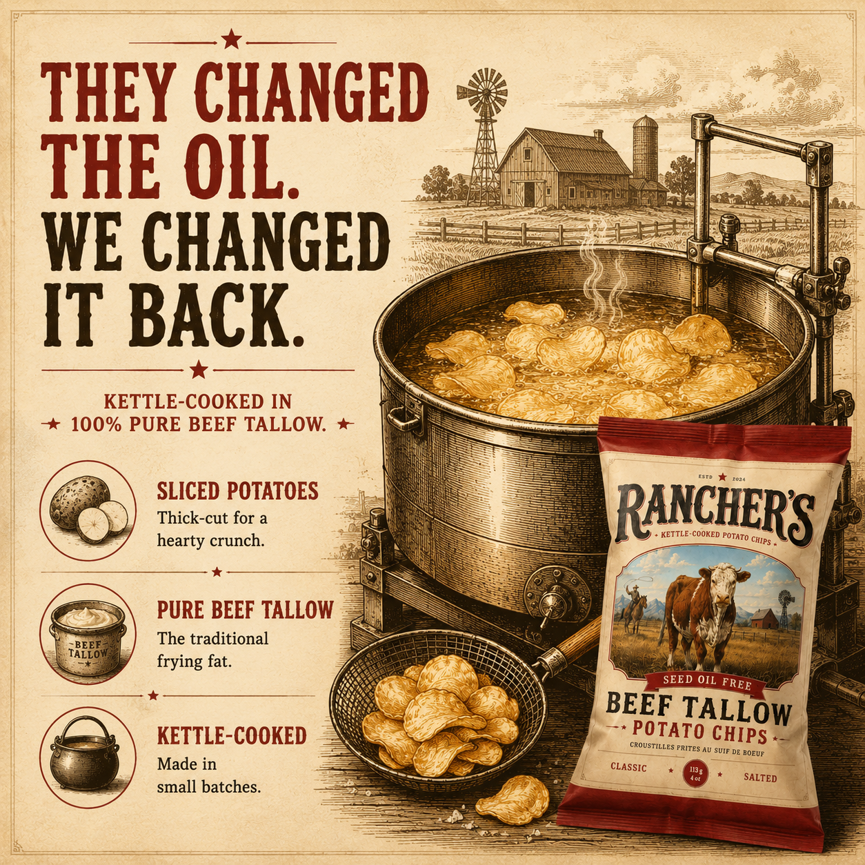 Rancher's Beef Tallow Chips