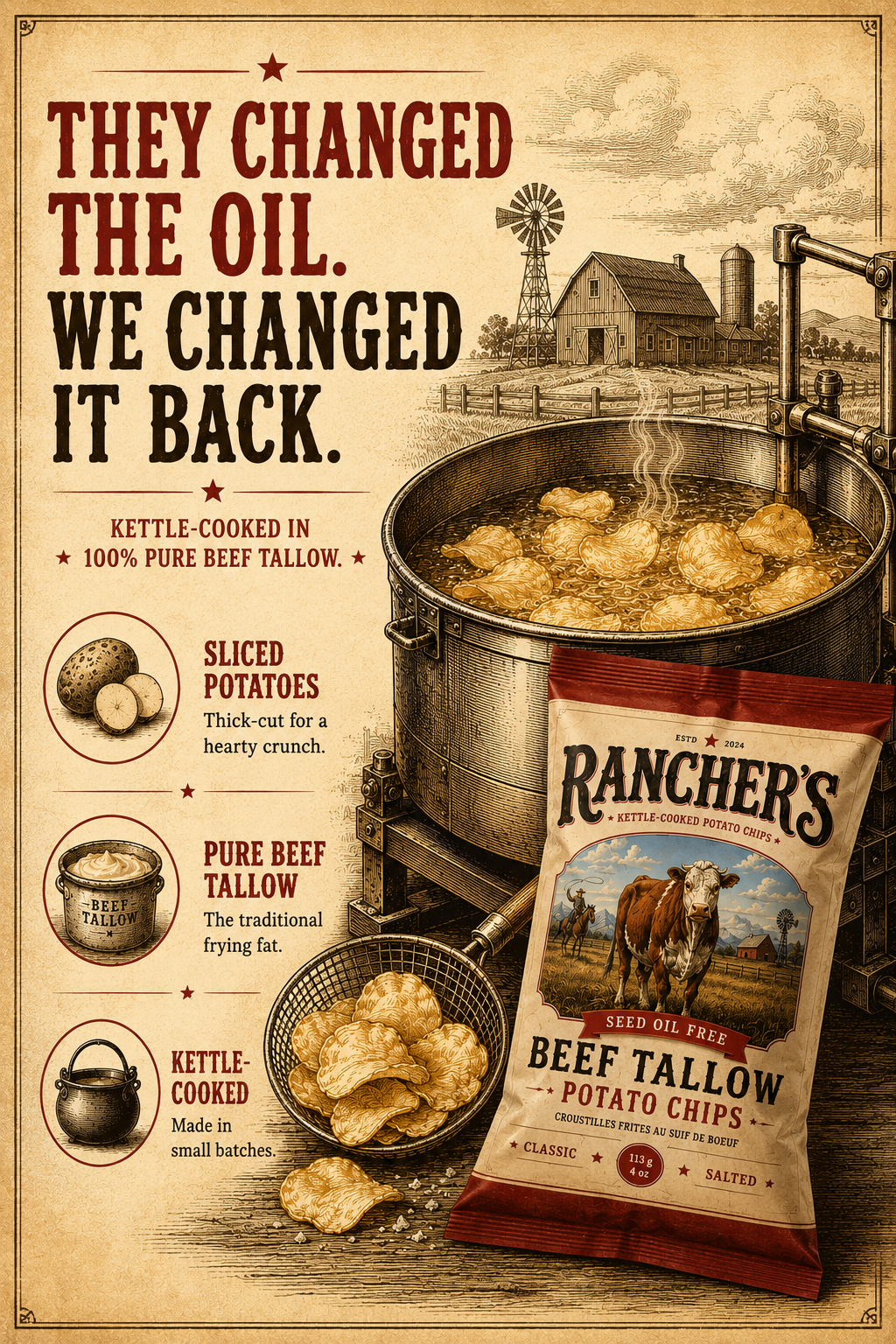 Rancher's Beef Tallow Chips