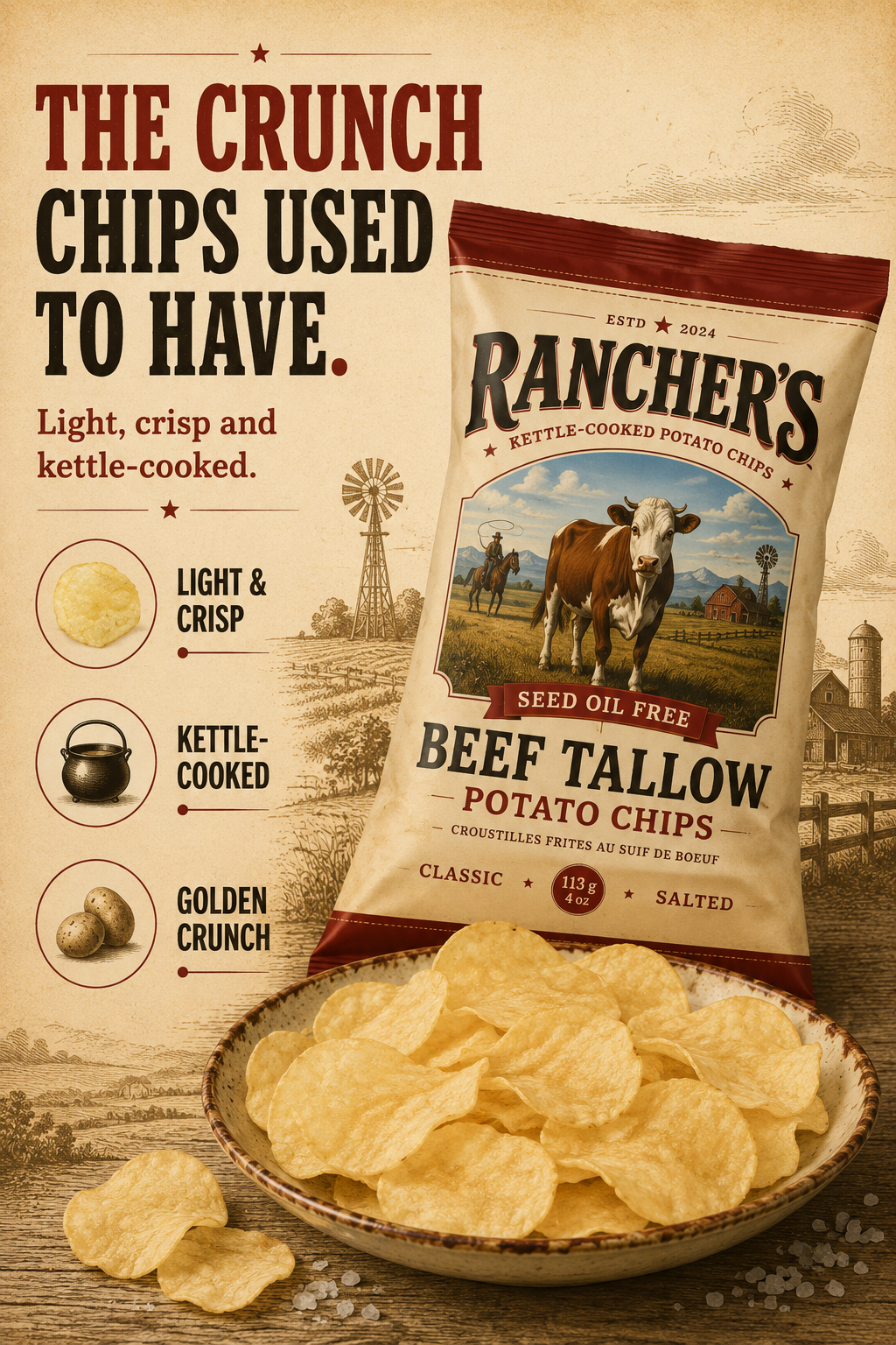 Rancher's Beef Tallow Chips