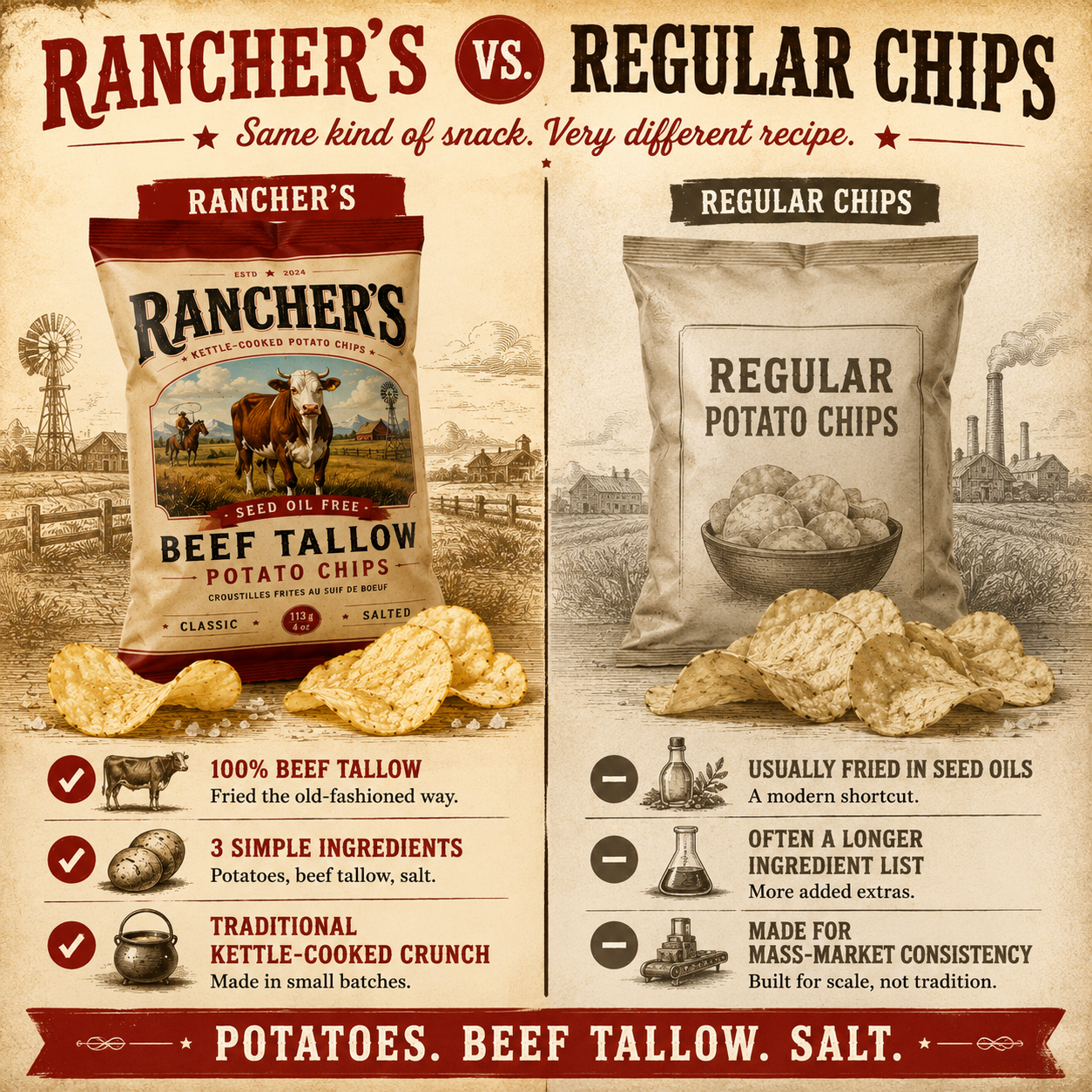 Rancher's Beef Tallow Chips