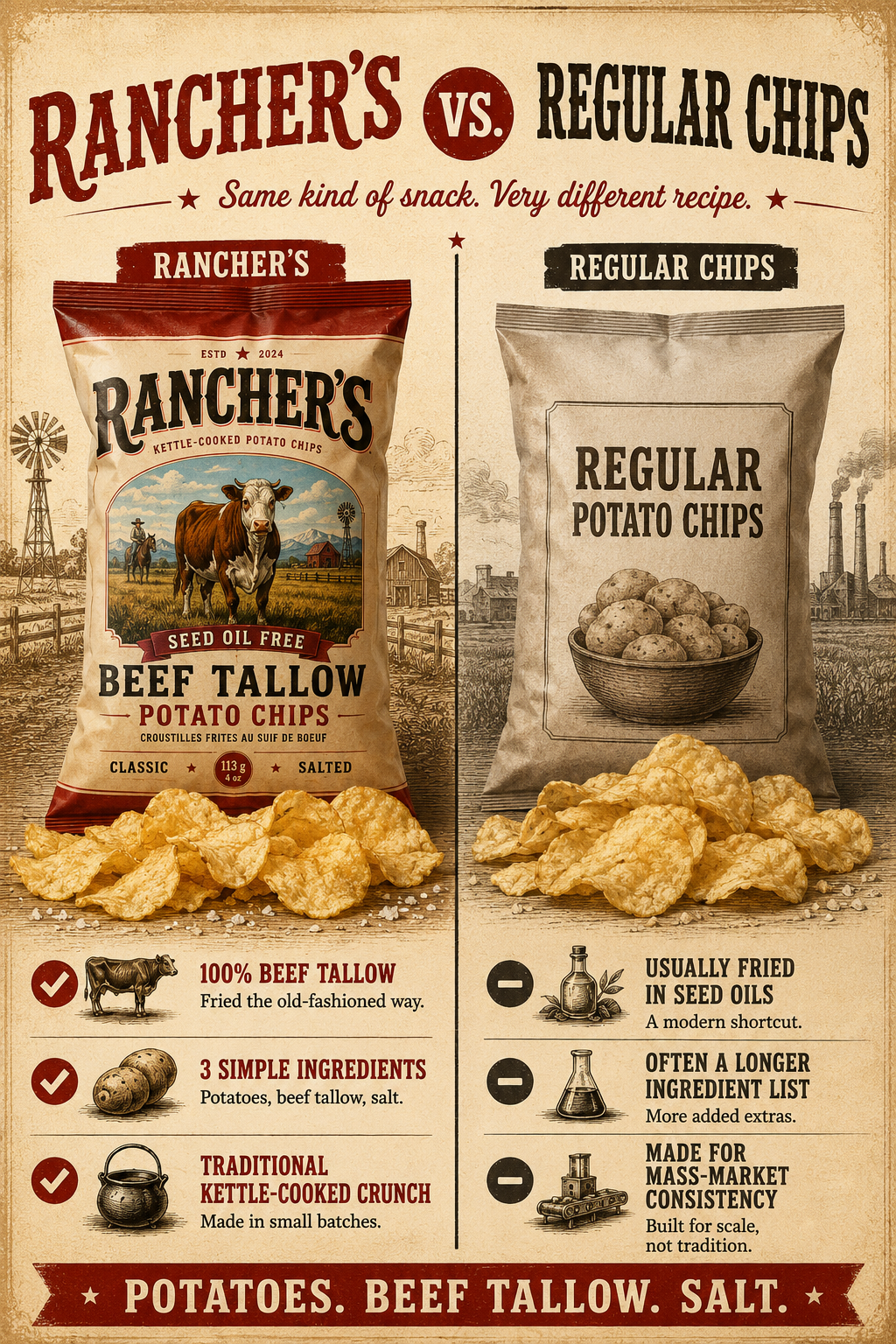 Rancher's Beef Tallow Chips