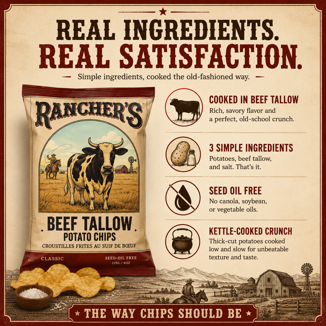 Rancher's Beef Tallow Chips