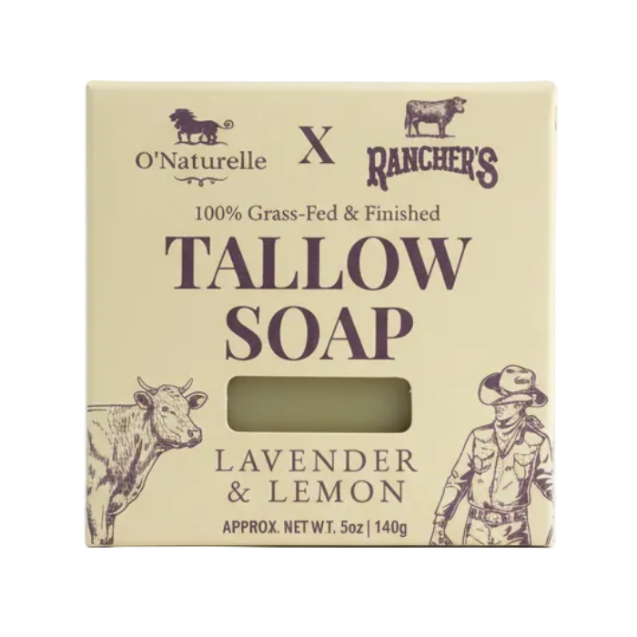 Tallow Soap | 100% Grass-Fed Beef Tallow Soap | Lavender and Lemon Scent.